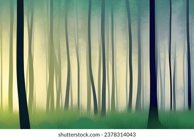 Magical Forest Cartoon Background. Kids Story Book illustration, Vector Style Illustration, 2d Digital Illustration