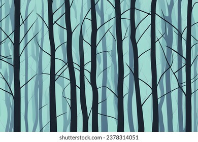 Magical Forest Cartoon Background. Kids Story Book illustration, Vector Style Illustration, 2d Digital Illustration