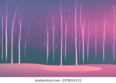 Magical Forest Cartoon Background. Kids Story Book illustration, Vector Style Illustration, 2d Digital Illustration