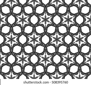 magical geometric pattern of abstract lines and shapes. Seamless vector illustration. for design seamless textures, wallpaper, scrapbooking, factory production