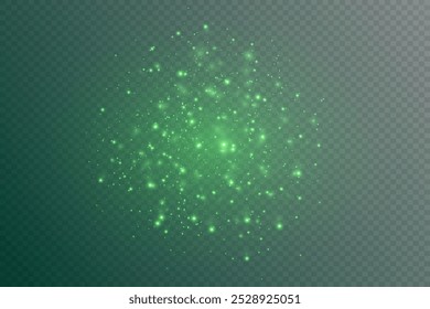 A magical glare of light and dust particles. Explosion of flying particles and stars.