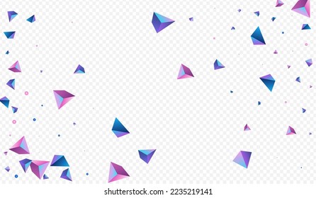 Magical Glass Vector Transparent Background. Bright Flow Stone Cover. Cosmic Business Pyramid Certificate. Digital Shards Minimalist Template.