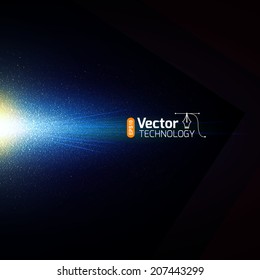Magical glow on a black background