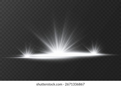 Resplandor mágico con luz brillante y destellos.