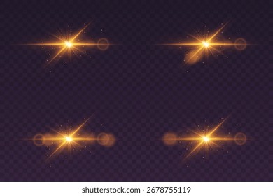 Resplandor mágico con luz brillante y destellos.