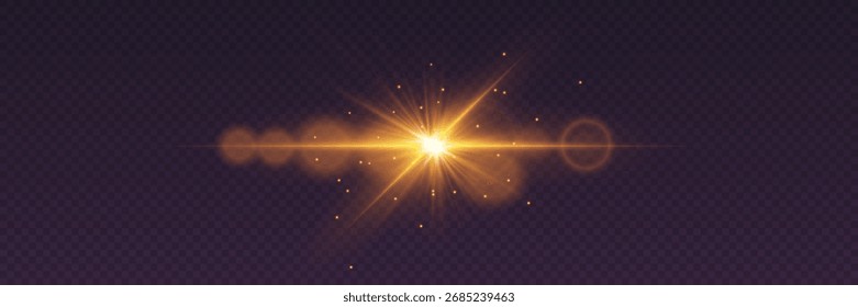 Resplandor mágico con luz brillante y destellos.