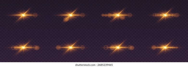 Resplandor mágico con luz brillante y destellos.