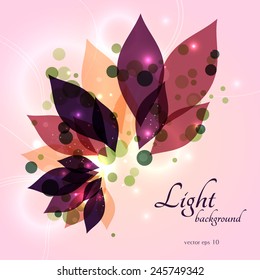 Magical glowing floral background. 