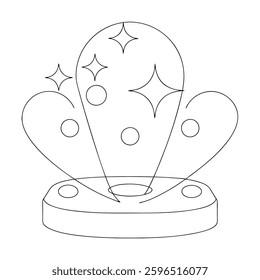 Magical Glowing Orb, Sparkling Energy, Mystical Fountain, Fantasy Display