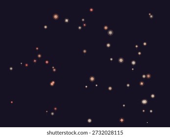 Magical glowing orbs floating in a dark night sky with soft bokeh effect, evoking a mystical and serene atmosphere, perfect for fantasy or dream-themed designs