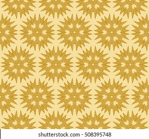 magical gold color geometric pattern of abstract lines and shapes. Seamless vector illustration. for design seamless textures, wallpaper, scrapbooking, factory production