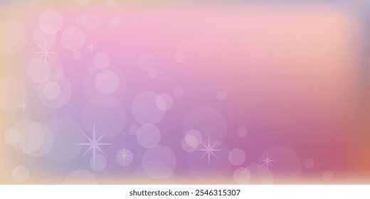 Magical gradient colorful smooth color blend vector background with star bokeh, festive celebration wallpaper design