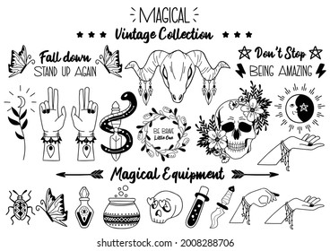 Magical halloween quote illustration Vector for banner, poster, flyer