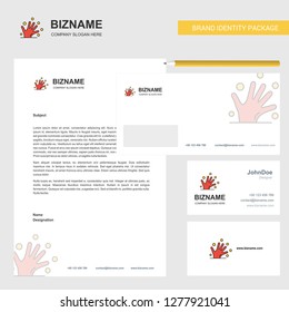 Magical hands Business Letterhead, Envelope and visiting Card Design vector template