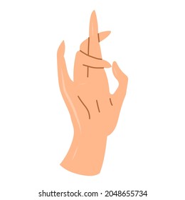 Magical hands.Esoteric and mystical design element.Vector hand drawn illustration.