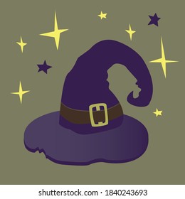 sombrero mágico para el diseño de halloween 