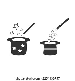 Magical hat icon. Magic and entertainment set vector ilustration.