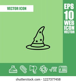 Magical hat icon vector