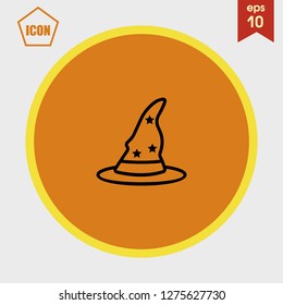 Magical hat icon vector