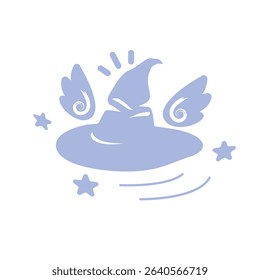 Magical hat. Iconic illustration. White background.