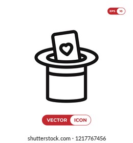 Magical hat vector icon