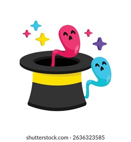 Magical Hat Vector style icon. Eps 10 file