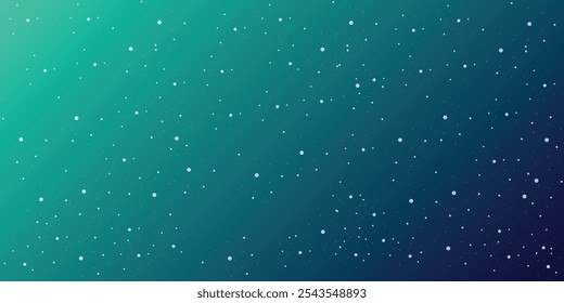 Magical heavy snow flakes backdrop. Snowstorm speck ice particles. Snowfall sky white teal blue wallpaper. Rime snowflakes february vector. Snow hurricane landscape, snowflakes.