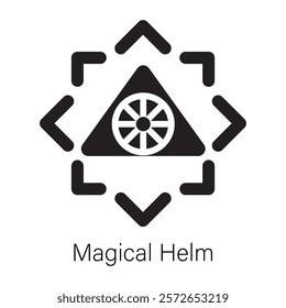 Magical helm solid icon is up for premium use 
