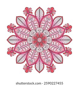 Magical Infinity Colour mandala coloring book page. Easy Mandala Coloring Book Pages for Adults to Relax, Experiences Give Relief. Resizeable Vector File