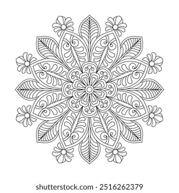 Página del libro para colorear Magical Infinity mandala. Páginas fáciles de libros para colorear de mandala para que los adultos se relajen, las experiencias dan alivio. Archivo de Vector de tamaño variable