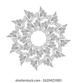 Magical Infinity mandala coloring book page for kids. Easy Mandala Coloring Book Pages for Adults to Relax, Experiences Give Relief. Resizeable Vector File