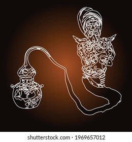 magical jinn vector png template