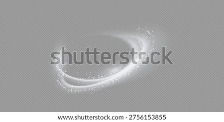 Magical light effect. Rotating luminous ellipses. Dynamic golden rings on black background.