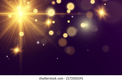 Magical light. Sparkler. Candle sparkling on the background. Realistic vector light effect. Winter, seasonal christmas decoration illustration.	