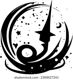 Magical | Minimalist and Simple Silhouette - Vector illustration