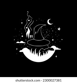 Magical | Minimalist and Simple Silhouette - Vector illustration