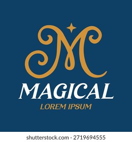 Un diseño de logotipo de monograma mágico