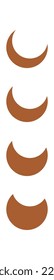 Magical moon symbol for rituals flat icon. Vector illustration