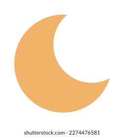 Magical moon symbol for rituals flat icon. Vector illustration