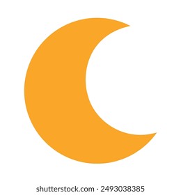 Magical moon symbol for rituals flat icon.