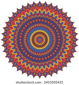 Magical Multi Color Mandala Illustration