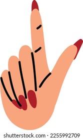 A magical mystical hand. Doodle style illustration