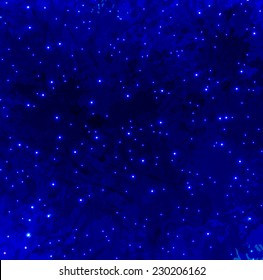 magical night space background with illuminated lights stars