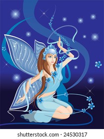 Magical night - vector