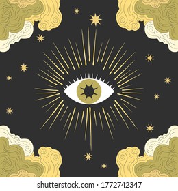 magical occult design, illustration in vector format