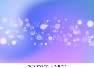 Magical pastel gradient Background with sparkling glitter effects and iridescent shimmer creates enchanting atmosphere. Perfect for princess-themed celebrations and fairy designs. Vector illustration