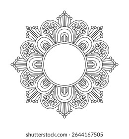 Magical Petals in Geometric Rhythm coloring book page