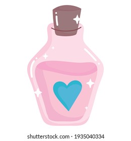 magical potion bottle spell isolated