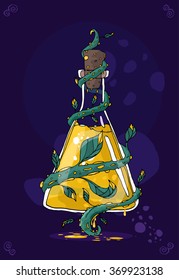 Magical potion. Bottles for the game.
