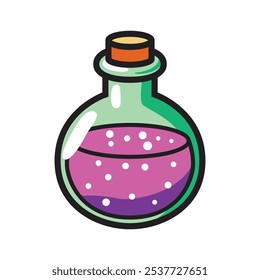 Magical Potion Flask Vector Clip Art for Fantasy Creations